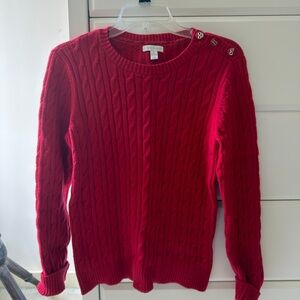 Charter Club Cable Knit Sweater - Red